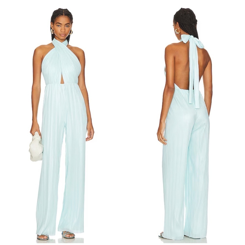 Amanda Uprichard Rivera Jumpsuit in Wave Size M